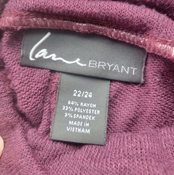 Lane Bryant Maroon Plus TUNIC KNITTED SWEATER - Picture 7 of 8